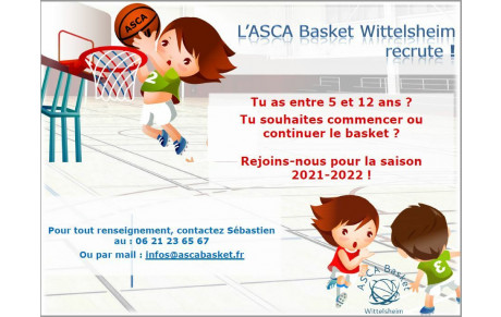 L'ASCA Basket recrute !